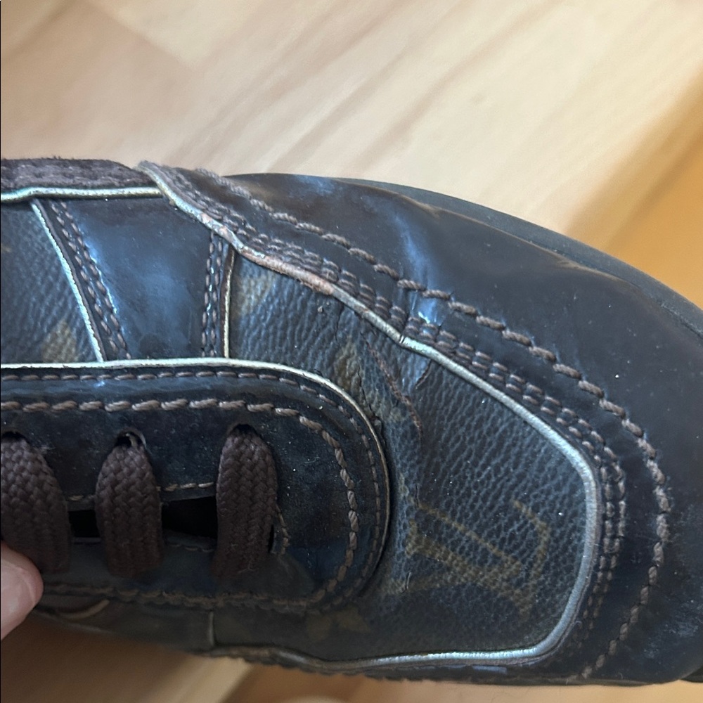 Louis Vuitton Brown Leather Sneakers - Picture 7 of 12